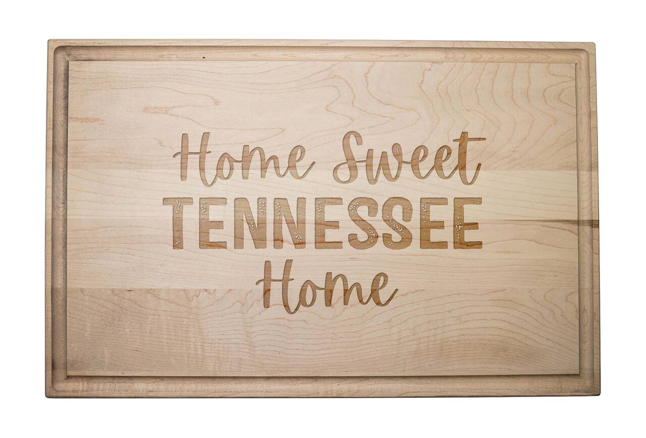 Home Sweet State Home 17" x 11" Maple Cutting Board